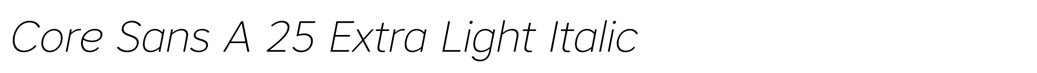Core Sans A 25 Extra Light Italic image